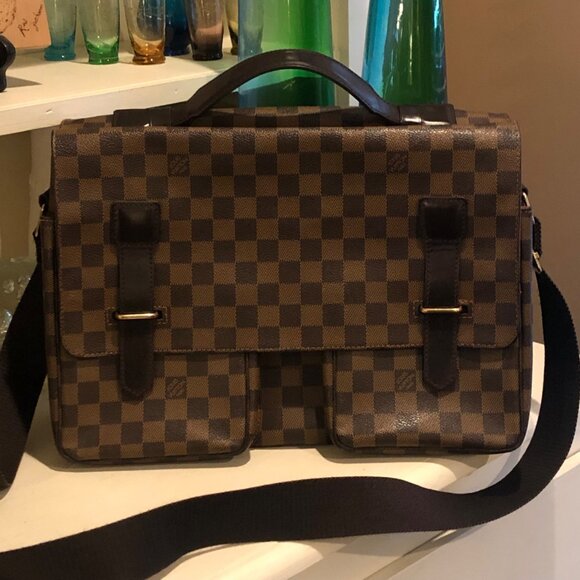 ** SOLD**LOUIS VUITTON Authentic Broadway Damier Ebene Messenger Crossbody Bag - Picture 2 of 16